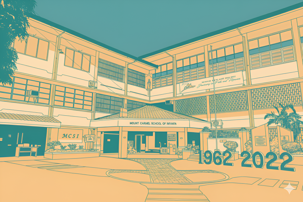 Students on campus at Mount Carmel School of Infanta in Infanta, Quezon